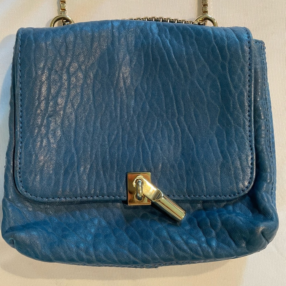 Elizabeth. & James lather bag w gold strap